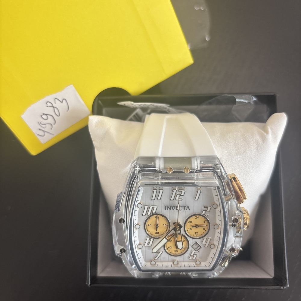 Invicta S1 Rally Crystal Chrono Men's 47mm Clear Case White Dial Watch 49983 - Picture 5 of 5